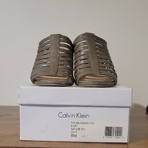 Calvin Klein Women's Olive Sandals